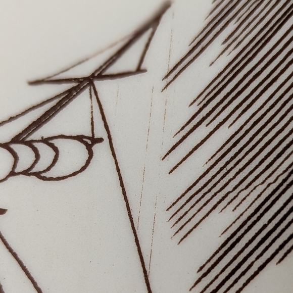 Vintage Vernon Kilns Rockwell Kent Brown Transferware Moby Dick Plate 10.5" - Picture 4 of 9